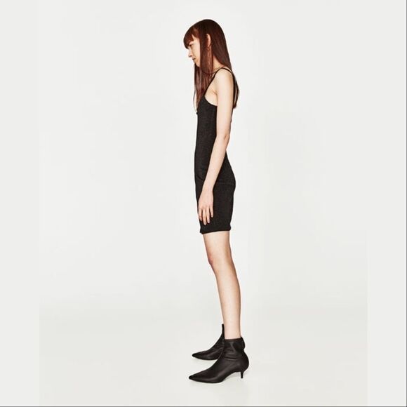 ✨HP✨ZARA SHIMMERY LACE-UP DRESS✨ - Picture 4 of 6